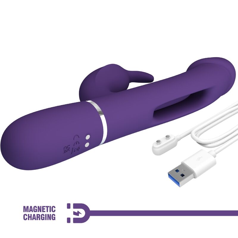 BONITO AMOR - KAMPAS COELHO VIBRADOR MULTIFUNÇÃO 3 EM 1 COM LÍNGUA VIOLETA - Toys "n" Us