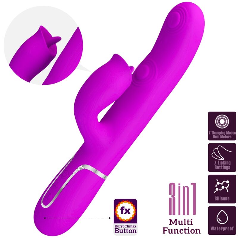 BONITO AMOR - VIBRADOR DE COELHO COM LAMBEDURA FÚCSIA - Toys "n" Us
