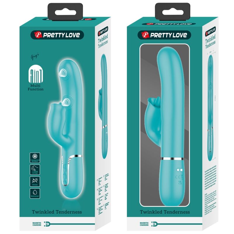 BONITO AMOR - VIBRADOR DE COELHO COM LAMBIDA AQUA VERDE - Toys "n" Us