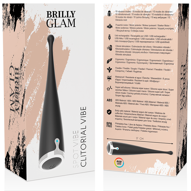 BRILLY GLAM - SPOT VIBE CLITORIAL PRETO - Toys "n" Us
