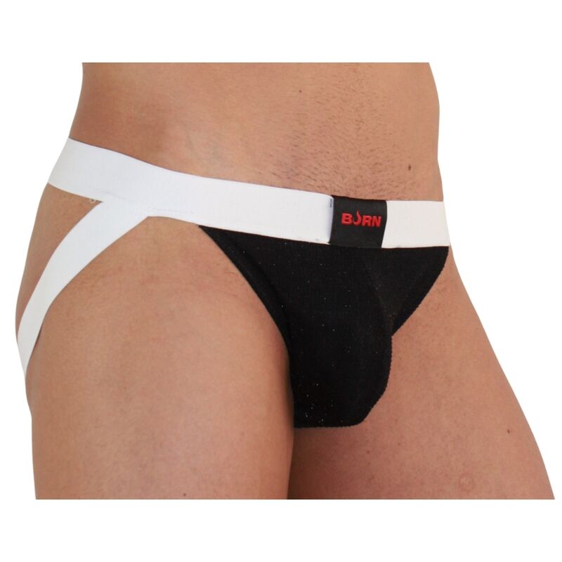 BURN - 004 JOCK SHINY BLACK / WHITE XL - Toys "n" Us