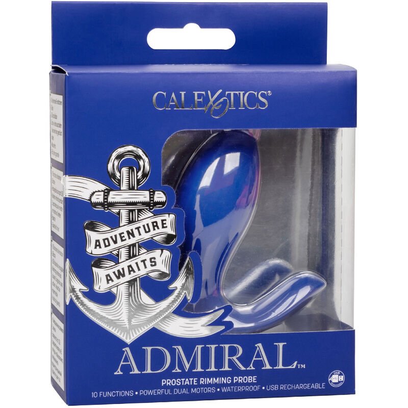 CALEXOTICS - ADMIRAL ESTIMULADOR DE PRÓSTATA E VIBRADOR RIMMING AZUL - Toys "n" Us