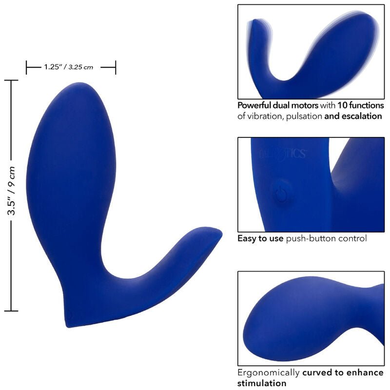 CALEXOTICS - ADMIRAL ESTIMULADOR DE PRÓSTATA E VIBRADOR RIMMING AZUL - Toys "n" Us