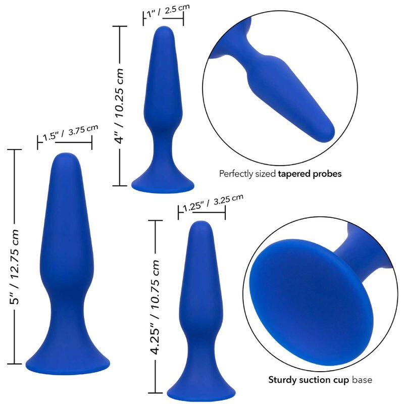 CALEXOTICS - ADMIRAL KIT 3 PLUG ANAL AZUL - Toys "n" Us
