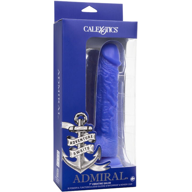 CALEXOTICS - ADMIRAL SAILOR REALISTIC DILDO VIBRADOR AZUL - Toys "n" Us