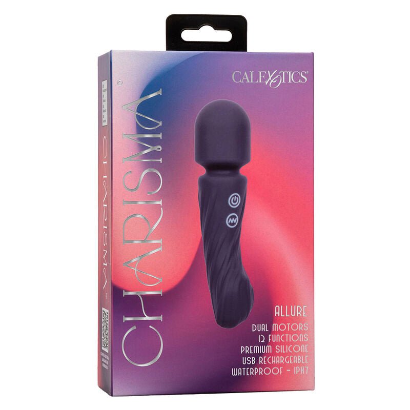 CALEXOTICS - CHARISMA ALLURE MASSAGER DUAL MOTORS 12 FUNCTIONS 17.25 CM X 4.5 CM PURPLE - Toys "n" Us