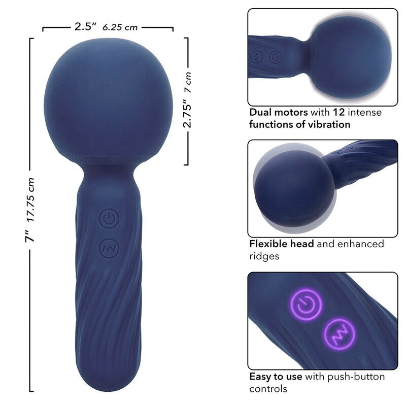 CALEXOTICS - CHARISMA SEDUCTION MASSAGER 12 FUNCTIONS 17.75 CM X 6.25 CM PURPLE - Toys "n" Us