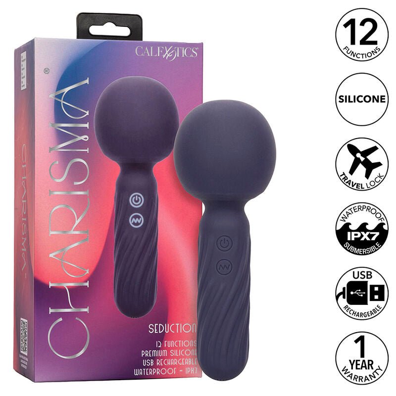 CALEXOTICS - CHARISMA SEDUCTION MASSAGER 12 FUNCTIONS 17.75 CM X 6.25 CM PURPLE - Toys "n" Us