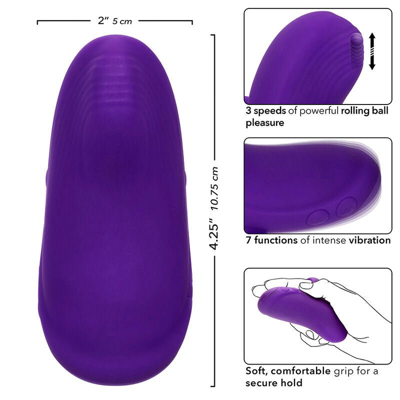 CALEXOTICS - ENVY HANDHELD ROLLING BALL MASSAGER 7 VIBRATIONS PURPLE - Toys "n" Us