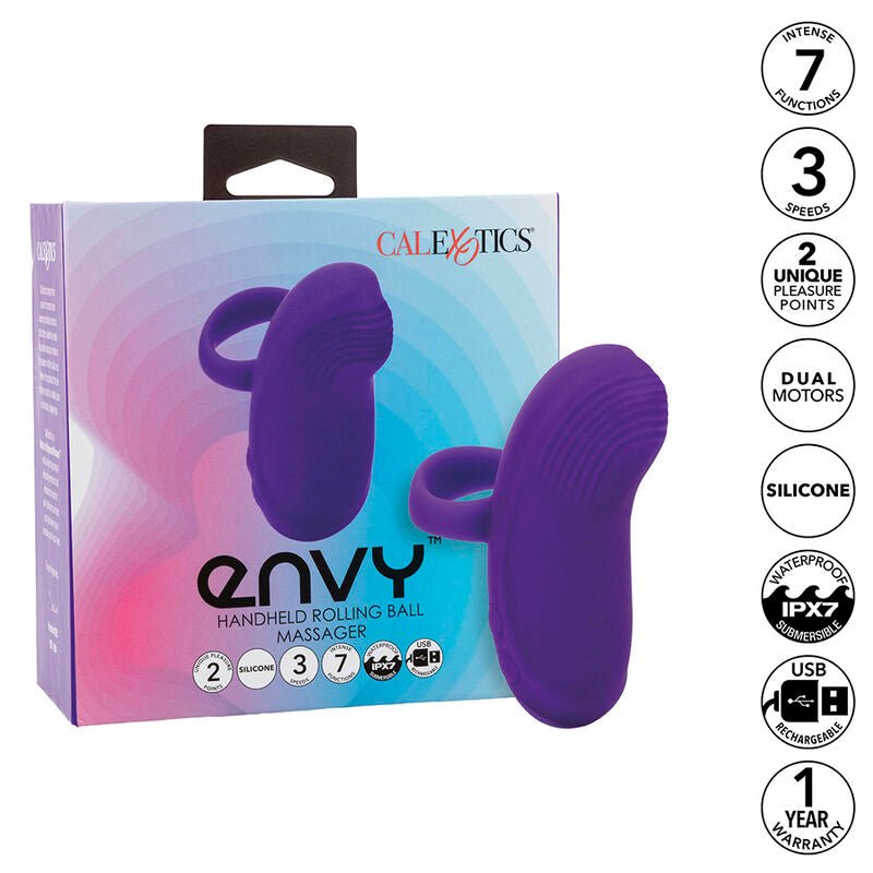 CALEXOTICS - ENVY HANDHELD ROLLING BALL MASSAGER 7 VIBRATIONS PURPLE - Toys "n" Us