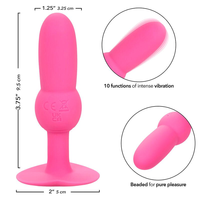 CALEXOTICS - FIRST TIME ANAL PLUG BEADED PROBE 10 VIBRATIONS PINK - Toys "n" Us