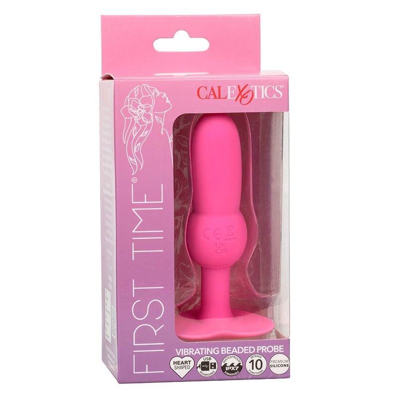 CALEXOTICS - FIRST TIME ANAL PLUG BEADED PROBE 10 VIBRATIONS PINK - Toys "n" Us