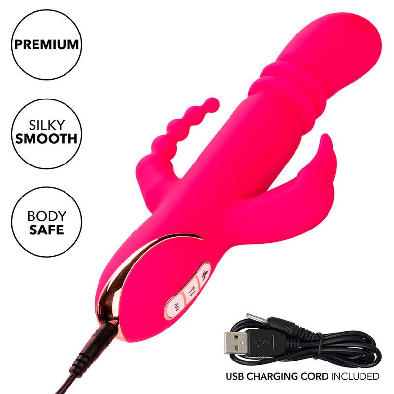 CALEXOTICS - JACK FANTASY TRIPLE HEATED VIBRATOR RABBIT PINK - Toys "n" Us