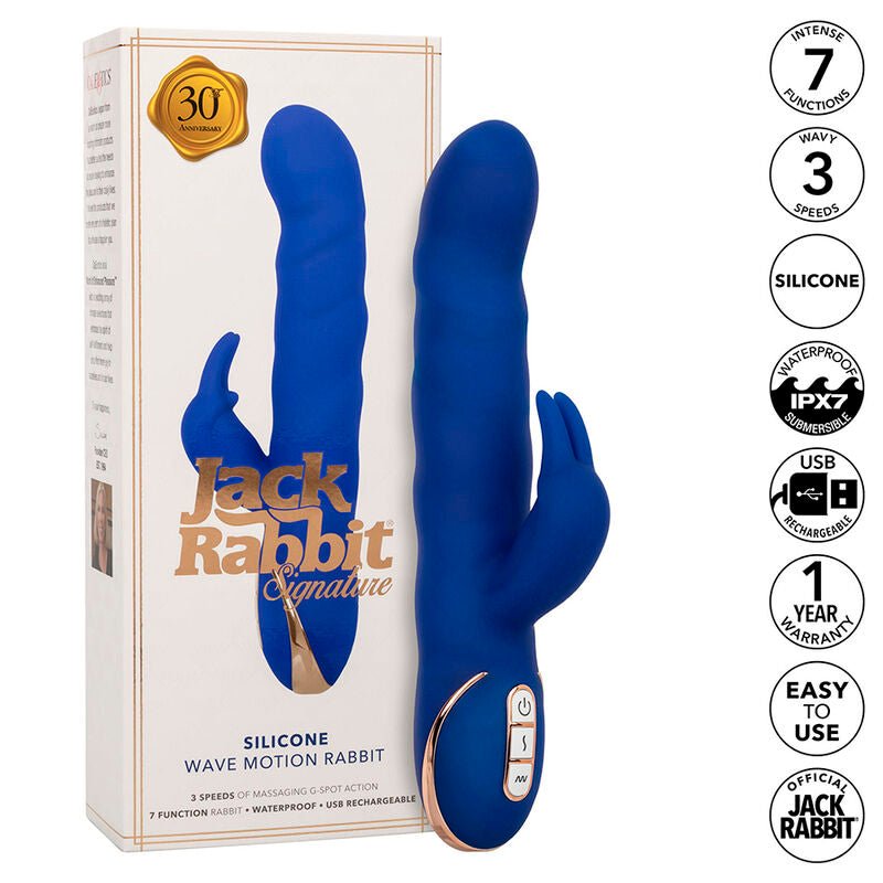 CALEXOTICS - JACK RABBIT VIBRATOR WAVE MOTION BLUE - Toys "n" Us