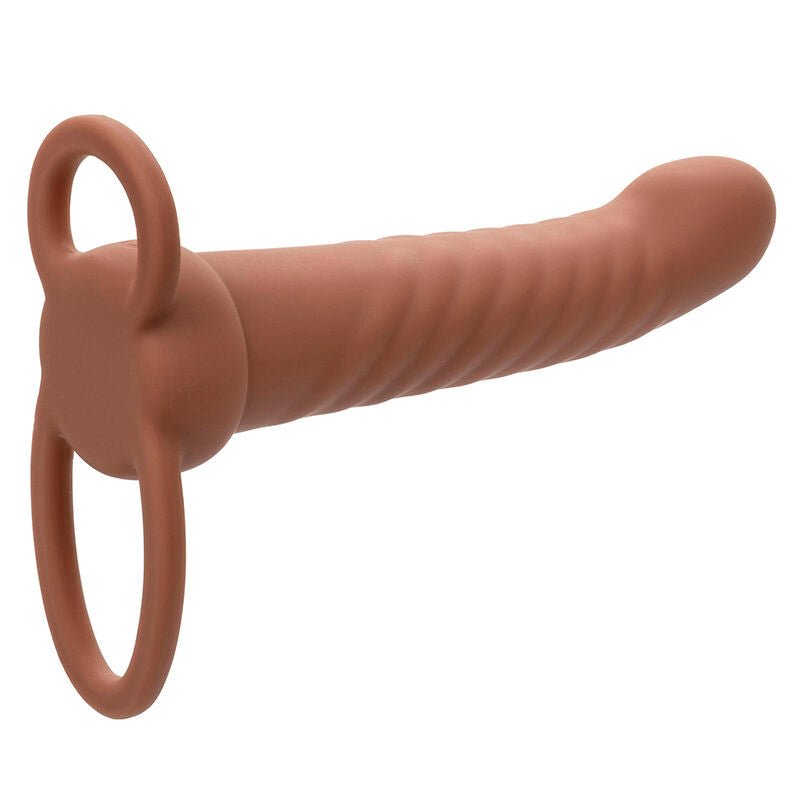 CALEXOTICS - MAXX RIBBED DUAL PENETRATOR 10 VIBRATIONS BROWN - Toys "n" Us