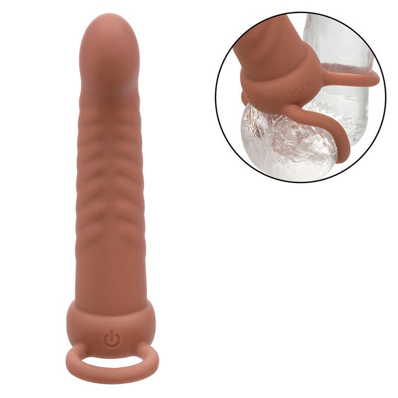 CALEXOTICS - MAXX RIBBED DUAL PENETRATOR 10 VIBRATIONS BROWN - Toys "n" Us
