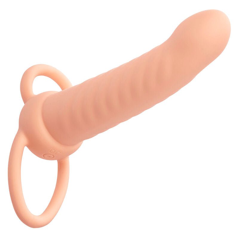 CALEXOTICS - MAXX RIBBED DUAL PENETRATOR 10 VIBRATIONS FLESH - Toys "n" Us