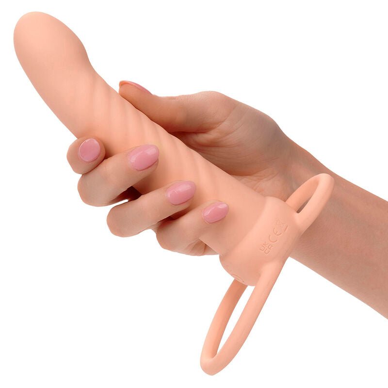 CALEXOTICS - MAXX RIBBED DUAL PENETRATOR 10 VIBRATIONS FLESH - Toys "n" Us