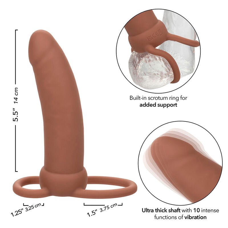 CALEXOTICS - MAXX THICK DUAL PENETRATOR 10 VIBRATIONS BROWN - Toys "n" Us