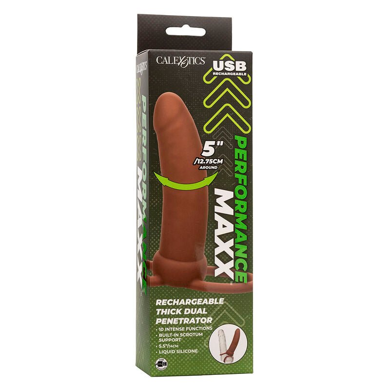 CALEXOTICS - MAXX THICK DUAL PENETRATOR 10 VIBRATIONS BROWN - Toys "n" Us