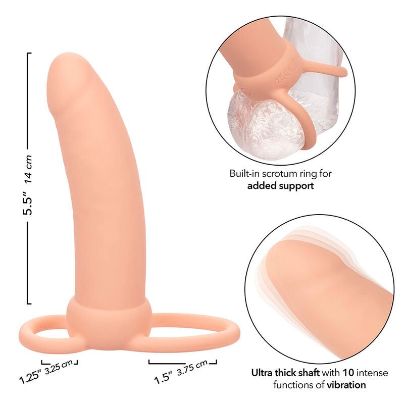CALEXOTICS - MAXX THICK DUAL PENETRATOR 10 VIBRATIONS FLESH - Toys "n" Us