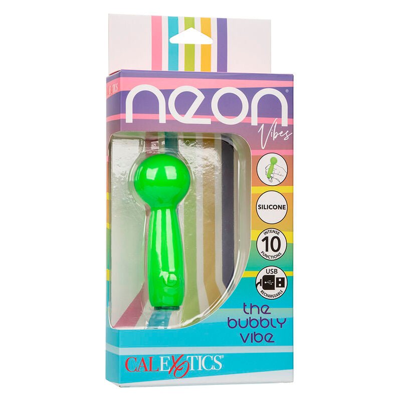 CALEXOTICS - NEON VIBES THE BUBBLY VIBE MINI MASSAGER 10 VIBRATIONS GREEN - Toys "n" Us