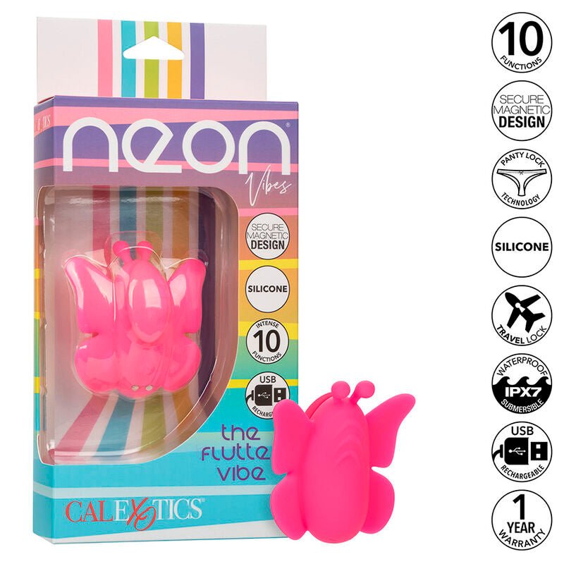CALEXOTICS - NEON VIBES THE FLUTTER VIBE STIMULATOR 10 VIBRATIONS PINK - Toys "n" Us