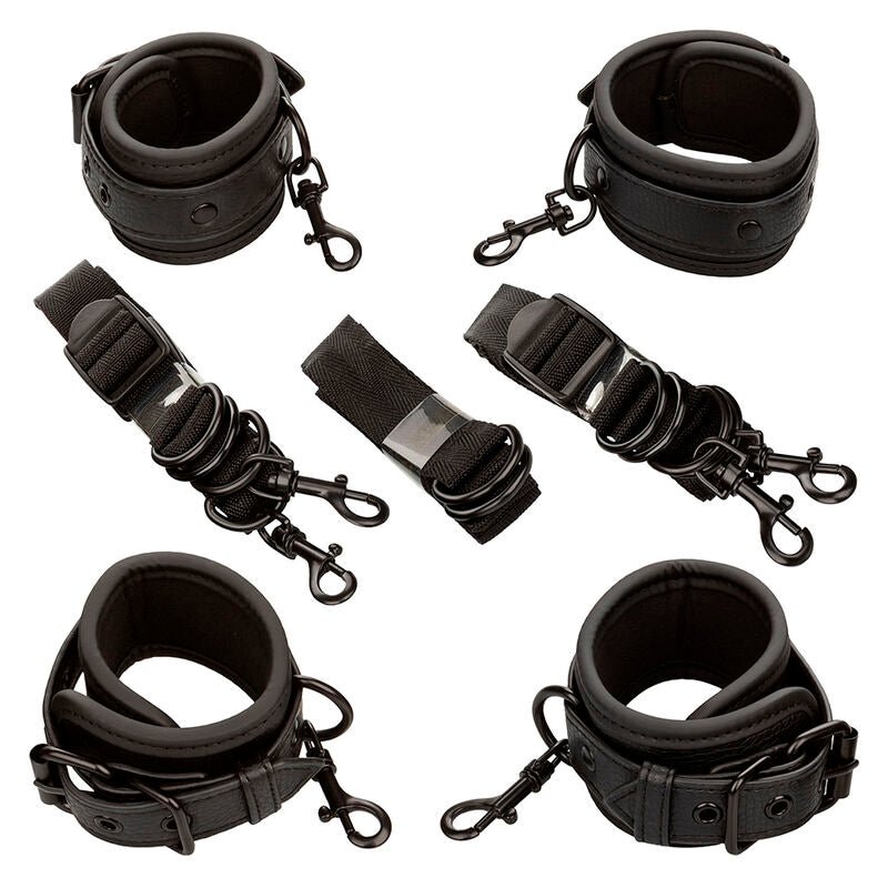 CALEXOTICS - NOCTURNAL BED RESTRAINTS LEATHER ADJUSTABLE BLACK - Toys "n" Us