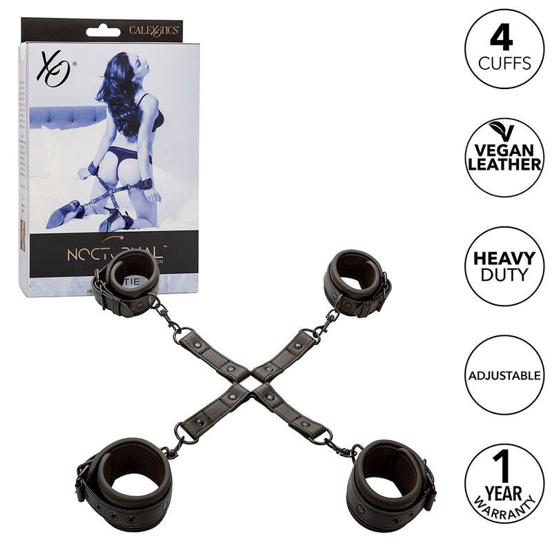 CALEXOTICS - NOCTURNAL HOG TIE CONNECTOR CUERO AJUSTABLE BLACK - Toys "n" Us