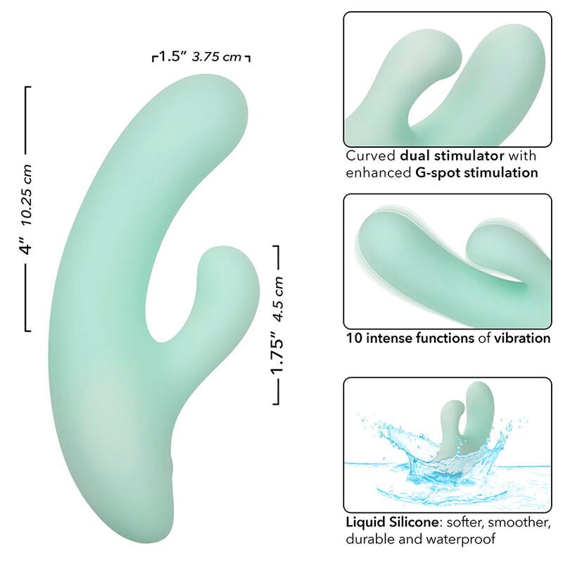 CALEXOTICS - PACIFICA FIJI VIBRATOR & ESTIMULATOR G SPOT 10 VIBRATIONS AQUA - Toys "n" Us