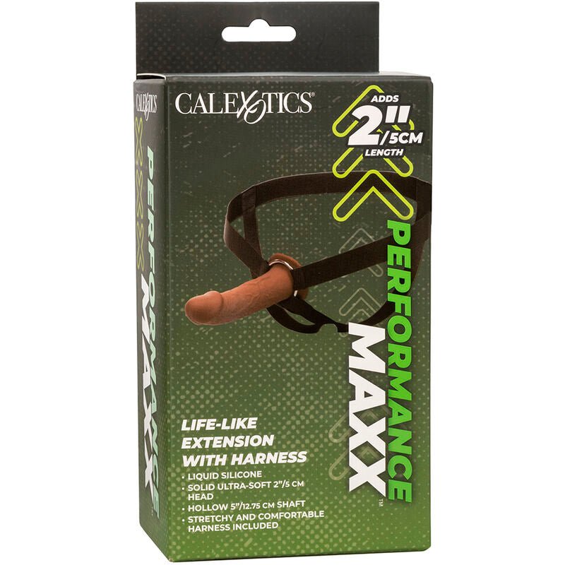CALEXOTICS - PERFORMANCE MAXX LIFE - LIKE EXTENSION COM ARNÊS PELE MARROM - Toys "n" Us