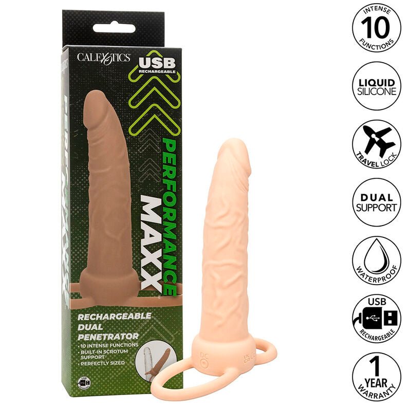 CALEXOTICS - PERFORMANCE MAXX RECHARGABLE DUAL PENETRATOR LIGHT SKIN - Toys "n" Us