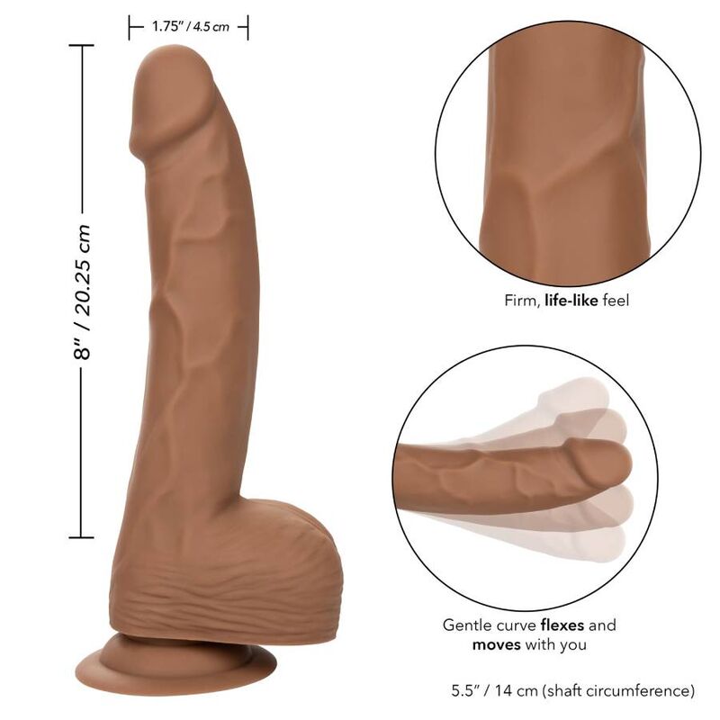 CALEXOTICS - PREGOS DE SILICONE 20.32 CM CASTANHO - Toys "n" Us