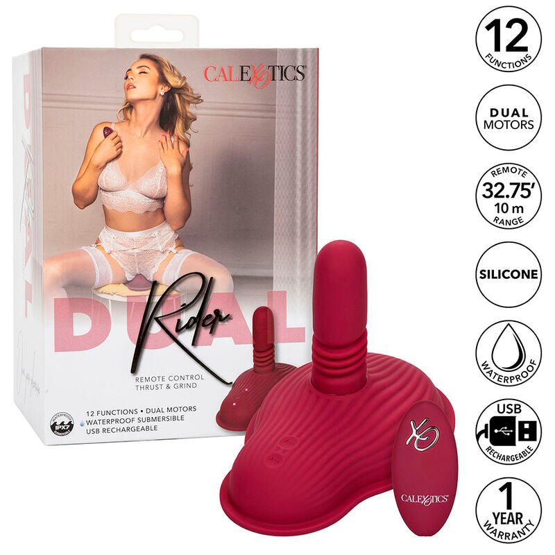 CALEXOTICS - RIDER MASSAGER DUPLO MOTOR CONTROLE REMOTO VERMELHO - Toys "n" Us