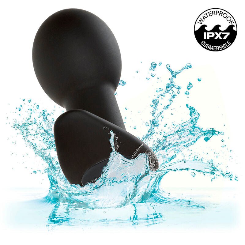 CALEXOTICS - ROCK BOTTOM ANAL PLUG 10 VIBRATIONS SILICONE BLACK - Toys "n" Us