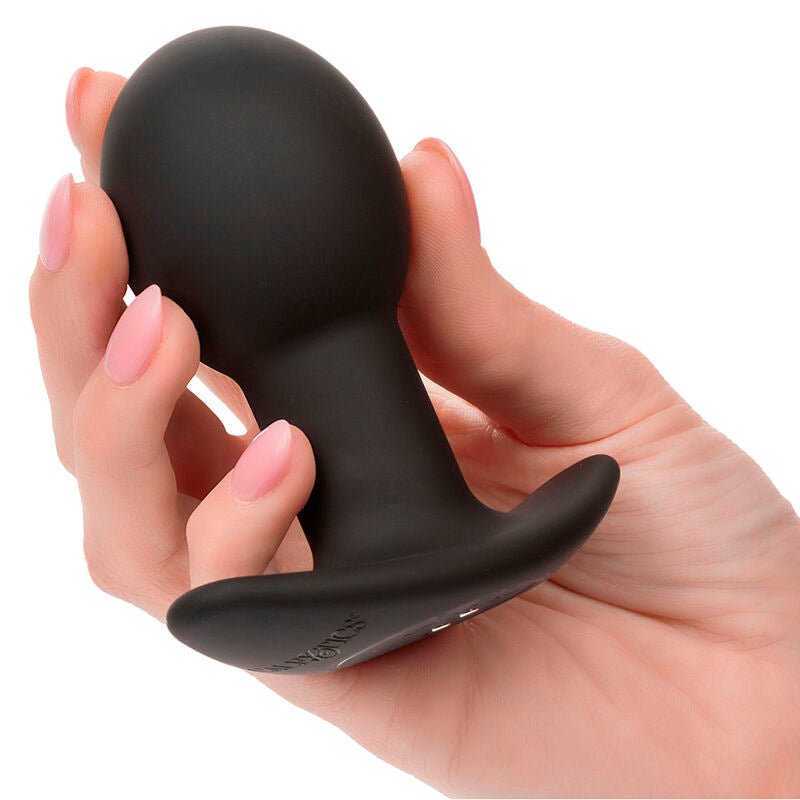 CALEXOTICS - ROCK BOTTOM ANAL PLUG 10 VIBRATIONS SILICONE BLACK - Toys "n" Us