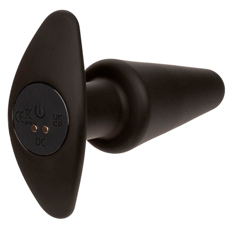 CALEXOTICS - ROCK BOTTOM TAPERED ANAL PLUG 10 VIBRACIONES SILICONE BLACK - Toys "n" Us