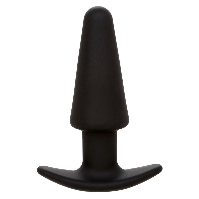 CALEXOTICS - ROCK BOTTOM TAPERED ANAL PLUG 10 VIBRACIONES SILICONE BLACK - Toys "n" Us