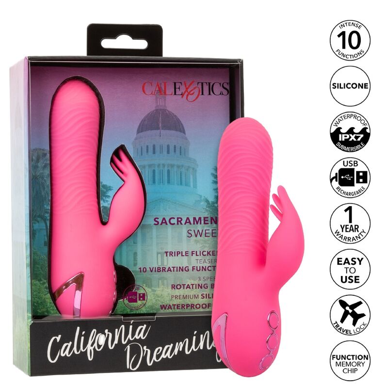 CALEXOTICS - SACRAMENTO SWEETIE VIBRADOR COELHO ROSA POR CALIFORNIA DREAMING - Toys "n" Us