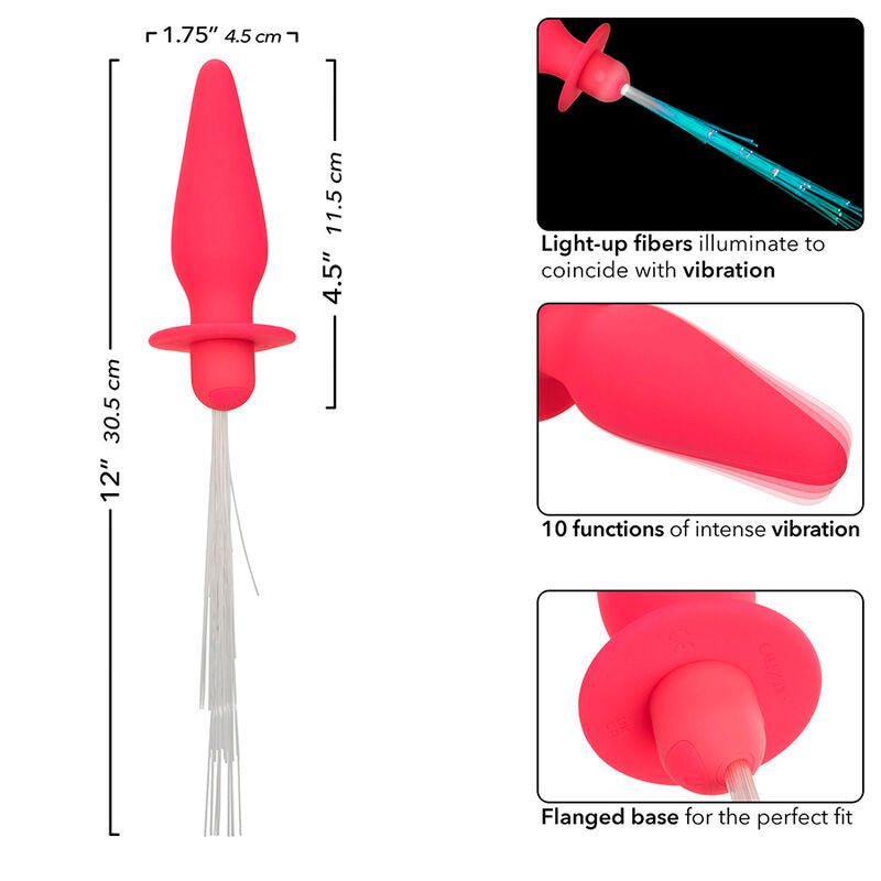 CALEXOTICS - SOUTHERN LIGHTS LIGHT UP ANAL PLUG 10 VIBRATIONS SILICONE PINK - Toys "n" Us