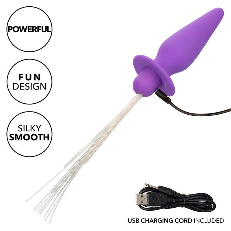 CALEXOTICS - SOUTHERN LIGHTS LIGHT UP ANAL PLUG 10 VIBRATIONS SILICONE PURPLE - Toys "n" Us