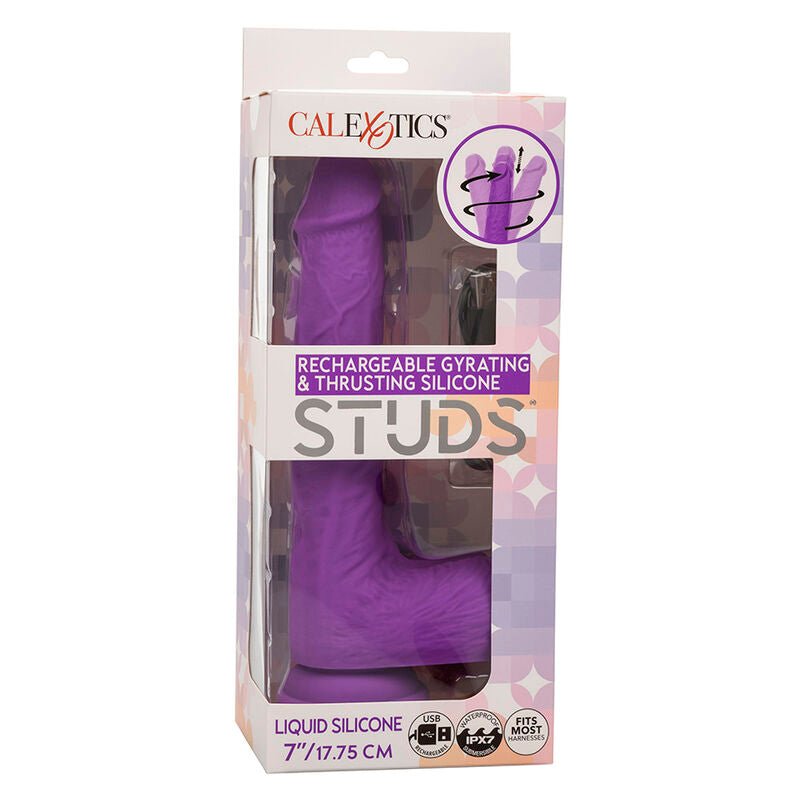 CALEXOTICS - STUDS RECHARGEABLE AND ROTATING VIBRATOR 10 VIBRATIONS PURPLE - Toys "n" Us