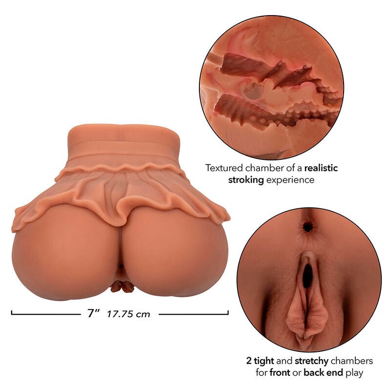CALEXOTICS - THE HOMECOMING QUEEN DOUBLE REALISTIC MASTURBATOR CARAMEL - Toys "n" Us