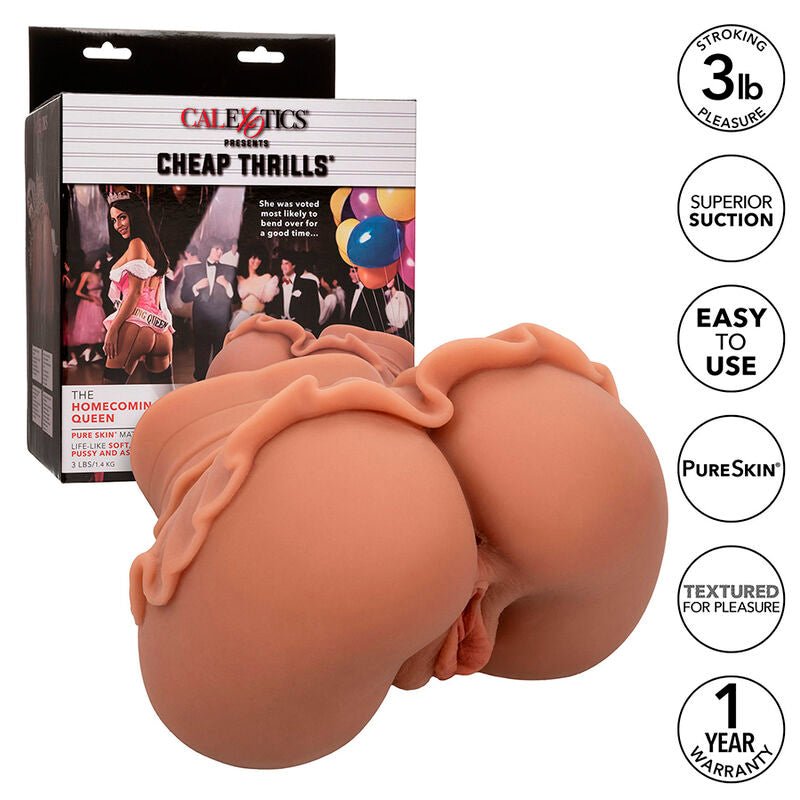CALEXOTICS - THE HOMECOMING QUEEN DOUBLE REALISTIC MASTURBATOR CARAMEL - Toys "n" Us