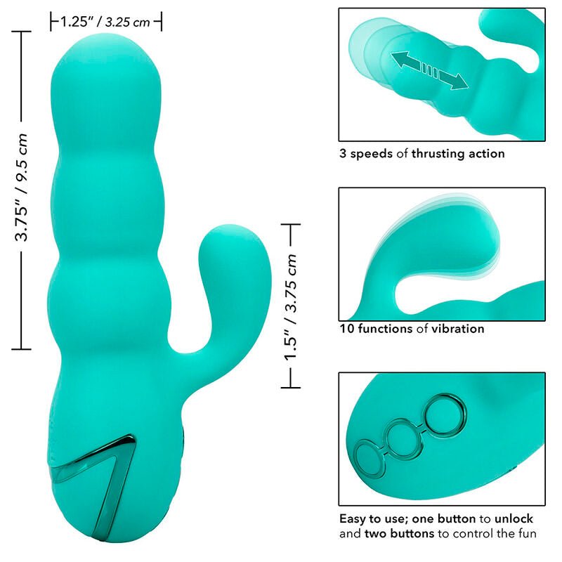 CALEXOTICS - VIBRADOR DEL MAR DIVA RABBIR AQUA GREEN POR CALIFORNIA DREAMING - Toys "n" Us