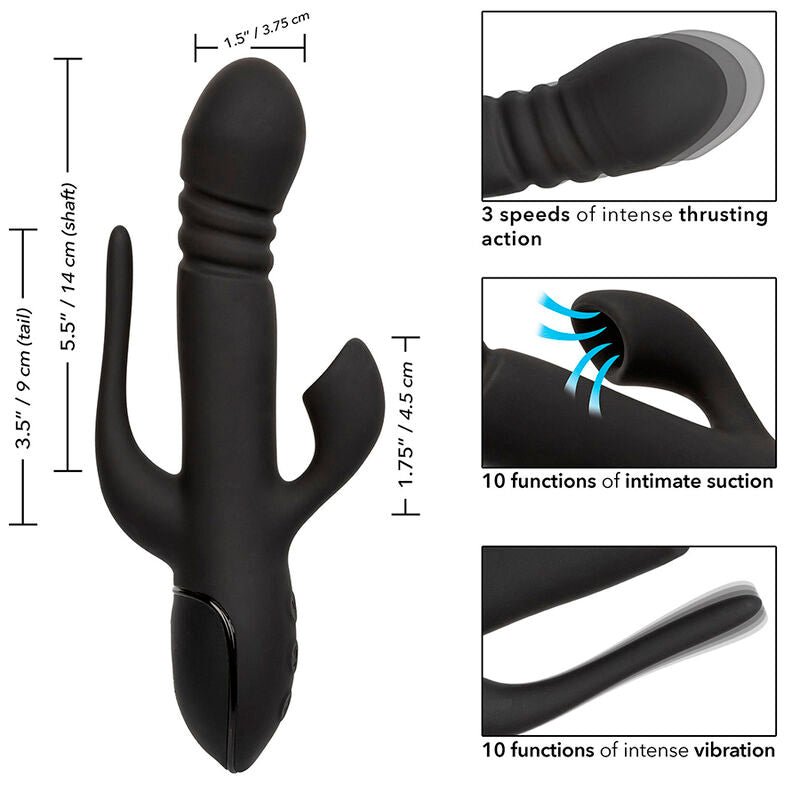 CALEXOTICS - VIBRADOR TRIPLO EUPHORIA PRETO - Toys "n" Us