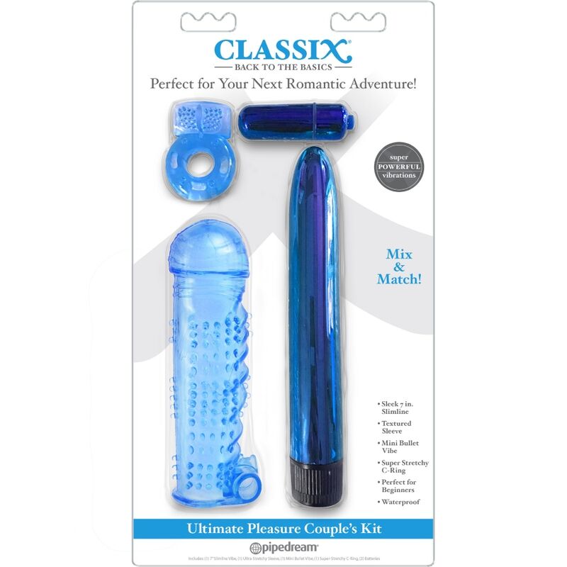 CLASSIX - KIT PARA CASAIS COM ANEL, BAINHA E BALAS AZUIS - Toys "n" Us