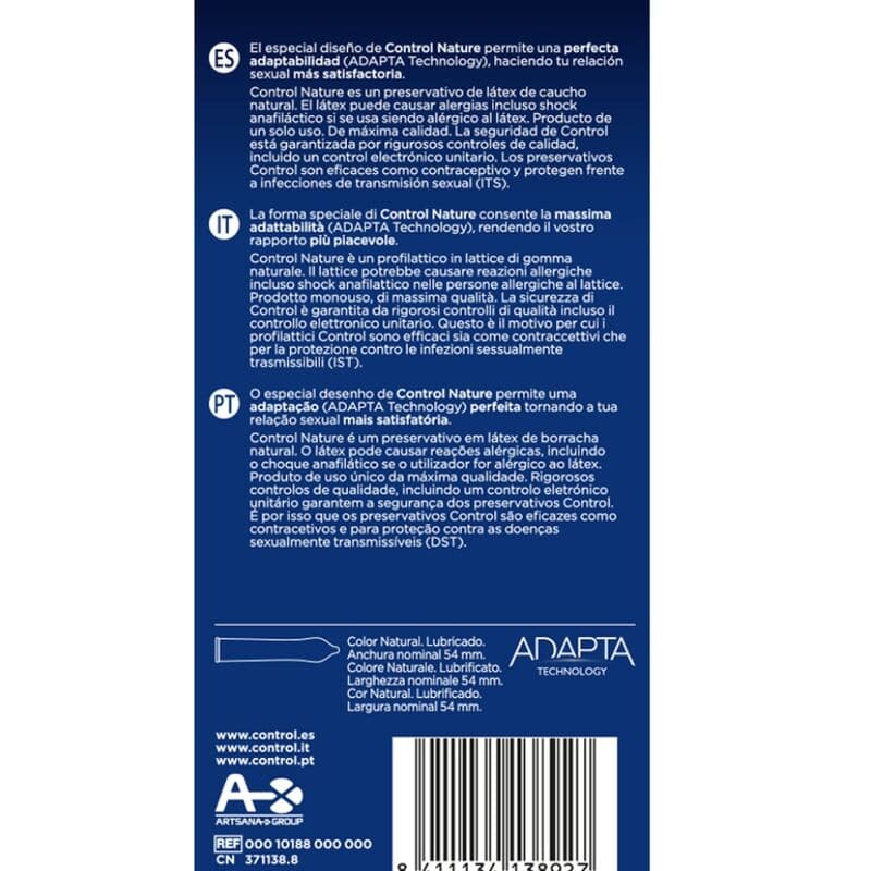 CONTROL - ADAPTA NATURE PRESERVATIVOS 6 UNIDADES - Toys "n" Us