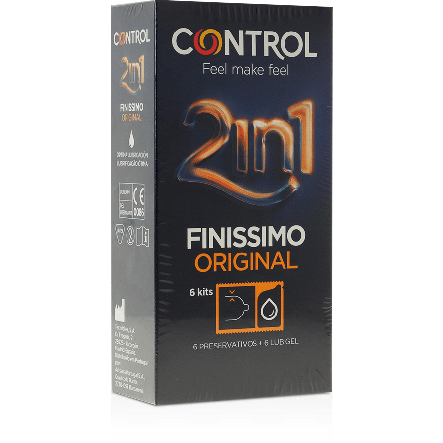 CONTROL - FINISIMO DUO + LUBRIFICANTE 6 UNIDADES - Toys "n" Us