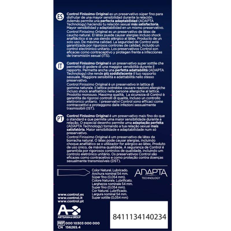 CONTROL - FINISSIMO CONDOMS 12 UNITS - Toys "n" Us